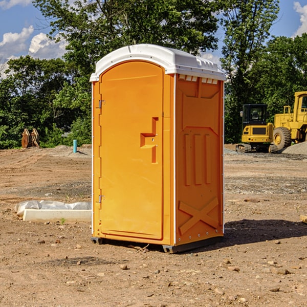 can i customize the exterior of the portable toilets with my event logo or branding in De Smet